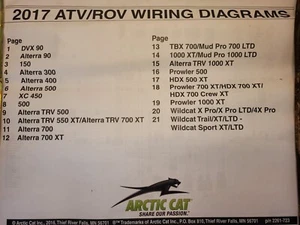 2261-723 OEM ARCTIC CAT DIAGRAM,WIRING 2017 ATV/ROV - Imagen 1 de 1