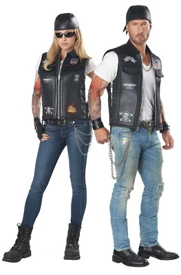 Badazz Biker Vest Motorcycle Gang Adult Costume - Image 1 of 4