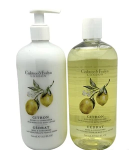 Gel doccia e lozione corpo Crabtree Evelyn miele al limone coriandolo 16,9 oz grande LOTTO - Foto 1 di 1