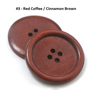 Выберите размер и отделку упаковка из 4 отверстий 10 до 25 мм (1») деревянные кольца кнопки (DR) - Изображение 1 из 2