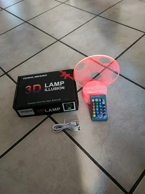 Inter calcio led logo Lampada notturna LED 3d USB Multicolore Telecomando - Immagine 1 di 4