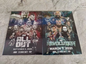 AEW All Out 2020 + Revolution 2021 DVD Out Of Print RARE All Elite Wrestling - Picture 1 of 4