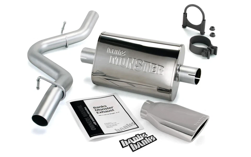BANKS 51313 MONSTER EXHAUST SYSTEM SINGLE 25 FOR 00-03 JEEP WRANGLER 25L / 40L Foto 1 de 4