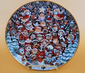 Santa Claws Collectors Plate Franklin Mint Cats Dressed in Festive Attire #A8408 - Picture 1 of 4