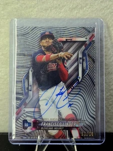 2018 Topps High Tek Francisco Lindor Pattern 1 Black Orbit Diffractor Auto 13/50 - Picture 1 of 2