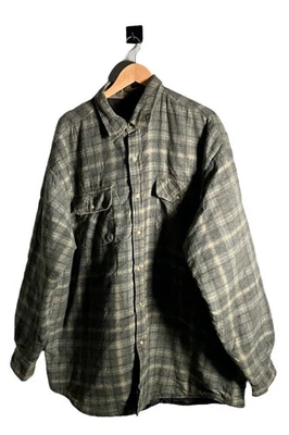 Basic Editions Overshirt Mens Size XL Quilted Plaid Check Button Up Shacket - Image 1 of 4