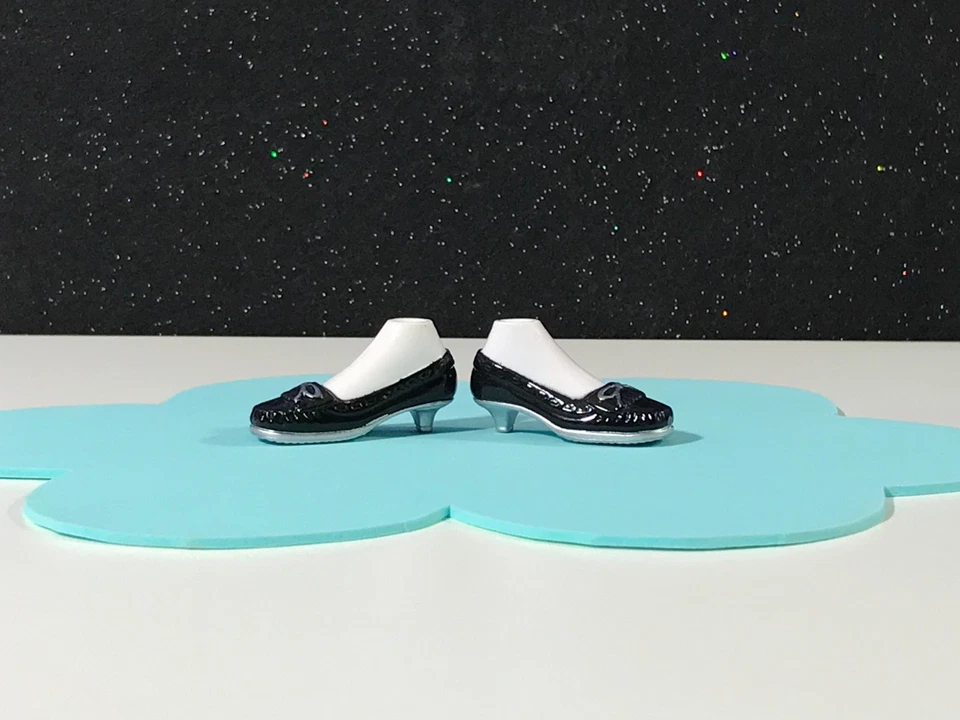 BRATZ DOLL SHOES PASSION 4 FASHION AUBREY BLACK MINI HEEL LOAFERS MGA ULTRA RARE - Image 1 of 1