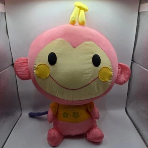 Sanrio Chi Chai Monchan Monkey Stuffed Plush Pink Nylon 16" 2006 VTG RARE HTF - Picture 1 of 3