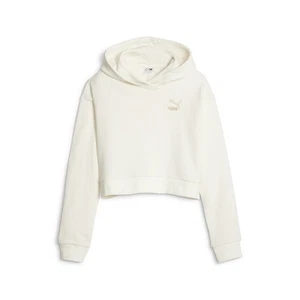 PUMA Classics Pullover Hoodie Youth Girls Off White Casual Athletic Outerwear 62 - Picture 1 of 2