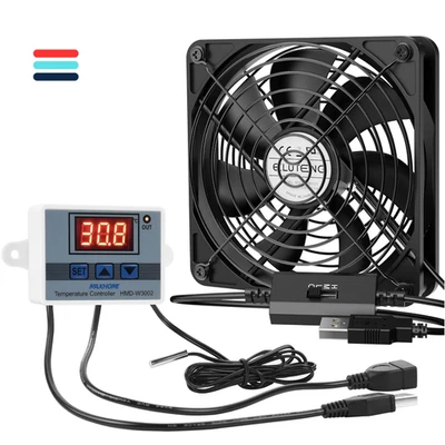 Digitaler Temperaturregler | 3-Geschwindigkeitssteuerung | Metallgitter - Bild 1 von 4