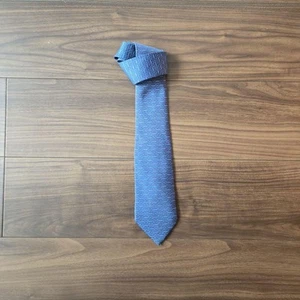 HERMES Necktie Tie Blue all-over pattern 100% Silk made in France J6712 - Picture 1 of 24