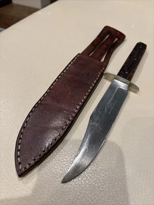 "Cuchillo Bowie antiguo George Ibberson & Co. Sheffield Inglaterra anterior a 1900 10 3/16""" Foto 1 de 4