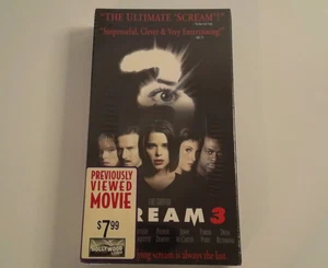 Scream 3 Previously Viewed Horror VHS Wes Craven Campbell Hollywood Video Sealed - Bild 1 von 5