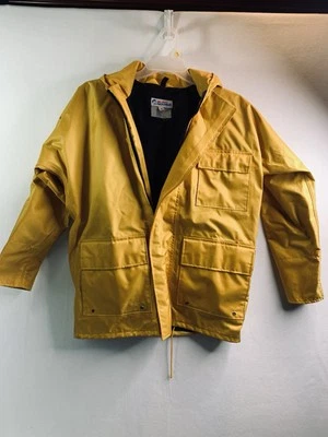 Bliss Marine Boating / Fishing Yellow Hooded Waterproof Men's Jacket Size XS - Image 1 of 4