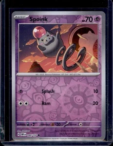 Spoink SV03: Obsidian Flames Pokémon #090/197 Reverse Holo NM+ - Imagen 1 de 2