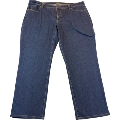 Pantalones de mezclilla para mujer Lauren Ralph Lauren talla 22W Plus modernos rectos azules curvilíneos Foto 1 de 4