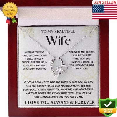 To My Wife Necklace With Luxury Box, USA FREE Shipping, BUY NOW, ORIGINAL Design - Image 1 of 4