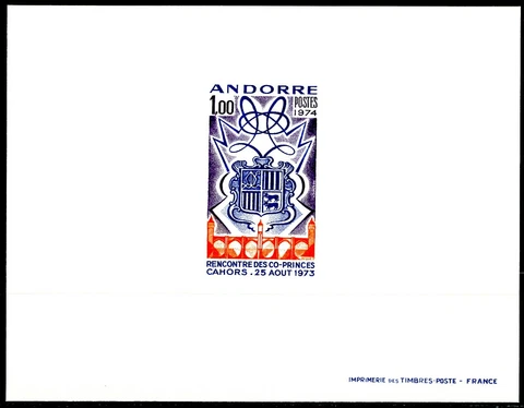 Andorra Proof Luxury Proof Yvert 239 ECU Of Dales & Pont De Cahors 1974 Cover