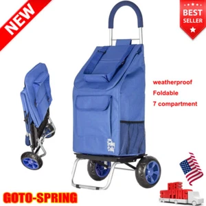 Carro de compras plegable Trolley Dolly con rueda y bolsa extraíble camión rodante - Imagen 1 de 6