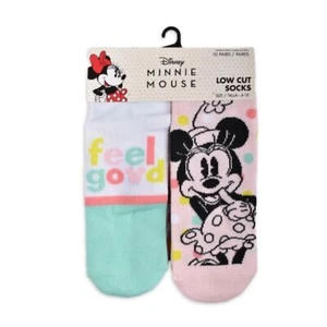 Disney Minnie Mouse Disney Womens' 10-Pack Low-Cut Socks, Shoe Size 4-10 - Picture 1 of 3
