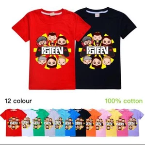 2023 FGTEEV Youbute T-shirt Boys Girls Short Sleeve Tee Tops Cotton 2-13Y Gifts