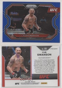 2021 Panini Prizm UFC Blue Prizm /199 Cub Swanson #136