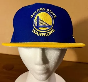 GOLDEN STATE WARRIORS Gorra Snapback New Era 9fifty Sombrero de Lana Azul Amarillo Ala Plana - Imagen 1 de 7