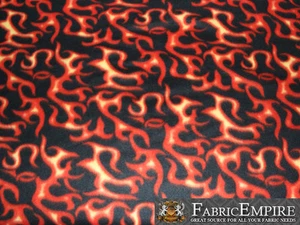 Polar Fleece Fabric Print FLAME PRINT 60" Wide Sold by the yard FE-S-145 - Picture 1 of 3
