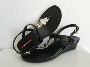 Sandalias de cuña PRAD A SPORT charol negro cristal 36,5 I LOVE SHOES - Imagen 1 de 7