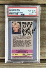 Barbara Eden signed Hollywood Walk of Fame Card PSA Encapsulated