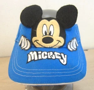 DISNEY MICKEY MOUSE ADJUSTABLE STRAPBACK SUN VISOR/CAP, BLUE, YOUTH, FREE S&H - Picture 1 of 10