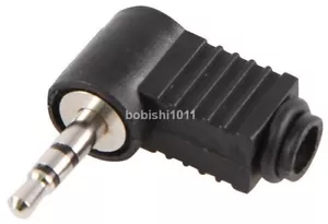 ENCHUFE CONECTOR ESTÉREO DE 3,5 MM ÁNGULO RECTO DE 90 GRADOS, CONECTOR/ADAPTADOR CABLE DE AUDIO DE SOLDADURA - Imagen 1 de 2