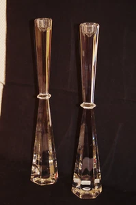MIKASA 15" Crystal Candlesticks Candle Holder - Set of 2  - PENTHOUSE Pattern - Picture 1 of 6