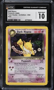 Pokémon TCG Team Rocket 1st Edition Holo Rare Dark Hypno 9/82 | CGC 10  :P