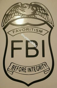 HILLARY FOR PRISON FUNNY FBI DECAL CLINTON 2016 NEVER FOR PRESIDENT TRUCK/CAR - Bild 1 von 16