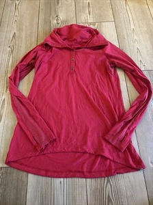 Lululemon Top Womens 10 12 Red Pedal Power Long Sleeve Pullover Cycling - Picture 1 of 8