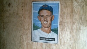 1951 Bowman baseball card # 24 Ewell Blackwell EX