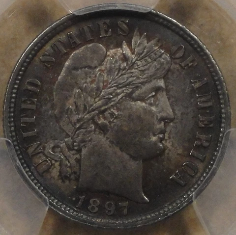1897 Barber Dime 10c PCGS Certified MS64 Nicer than Pictures Cover