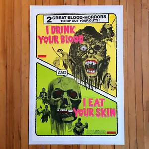 I Drink your Blood/Eat your Skin (1971) Original Movie Poster 1SH 27x41" - Linen - Picture 1 of 7
