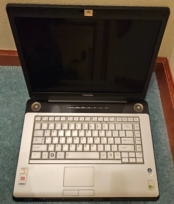 Retro Toshiba Satellite A215 Laptop! AMD Turion 64 X2 Processor! Untested - Image 1 of 4