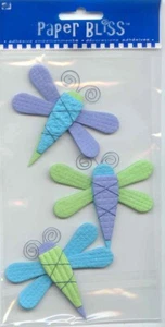 Vintage Paper Bliss DRAGONFLYZ Dragonflies 3-D stickers 92301 Fast FREE Ship! - Picture 1 of 1