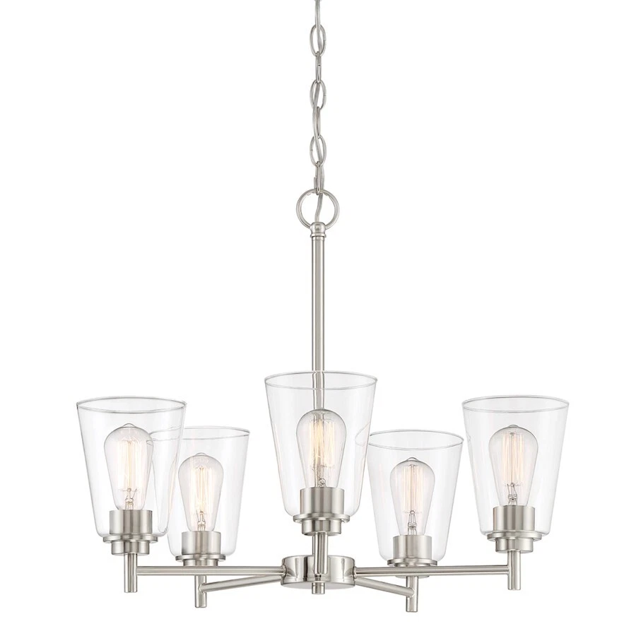 Designers Fountain Westin 5 Light Chandelier, Satin Platinum - 95785-SP Foto 1 de 1