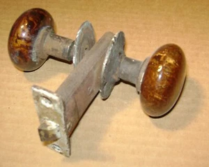 Vintage Marble Swirl Door Knob Set - AS IS - Picture 1 of 2