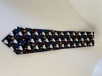 Corbata vintage Peanuts Snoopy para hombre ¡Goal! 💯 Seda Hecha en USA Foto 1 de 4