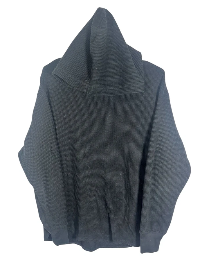 Sudadera con capucha con textura gofre negra para mujer UNIQLO talla XL  Foto 1 de 4