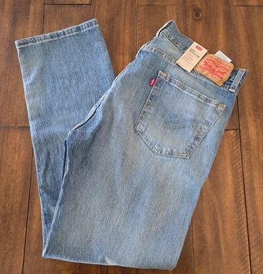 NWT Levi's 505 Regular Stretch Jeans Mens 36x30 Straight Leg Light Wash NEW - Image 1 of 4