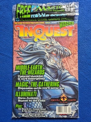 INQUEST MAGAZINE # 12 APRIL 1996 w/ MTG CHAOS ORB OS CARD - SEALED IN POLYBAG - Image 1 of 4