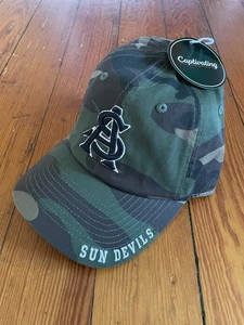 NEW with TAGS! Arizona State Sun Devils Camouflage Ball Cap Hat Adjustable - Picture 1 of 7
