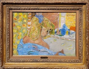 Helene Girod De L'Ain - Das Mädchen mit dem blauen Handtuch - Ölgemälde um 1960 - Bild 1 von 9