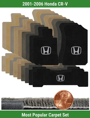 Juego de alfombrillas Ultimat personalizadas para Honda CR-V 2001-2006 con logotipo (3 piezas) #SGM Foto 1 de 4